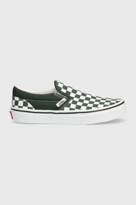Дитячі кеди Vans UY Classic Slip-On колір зелений
