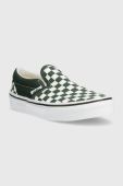 Дитячі кеди Vans UY Classic Slip-On колір зелений