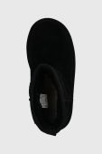 Дитячі замшеві чоботи UGG CLASSIC MINI PLATFORM колір чорний Дитячі замшеві чоботи UGG CLASSIC MINI PLATFORM колір чорний