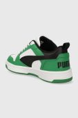 Дитячі кросівки Puma Rebound V6 Lo Jr колір зелений Дитячі кросівки Puma Rebound V6 Lo Jr колір зелений