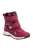 Дитячі зимові черевики Jack Wolfskin WOODLAND WT TEXAPORE HIGH VC колір бордовий