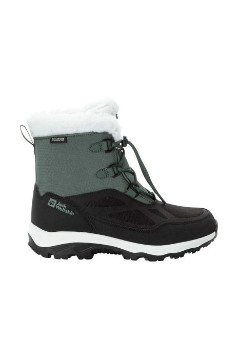 Дитячі зимові черевики Jack Wolfskin VOJO SHELL XT TEXAPORE MID колір зелений Дитячі зимові черевики Jack Wolfskin VOJO SHELL XT TEXAPORE MID колір зелений