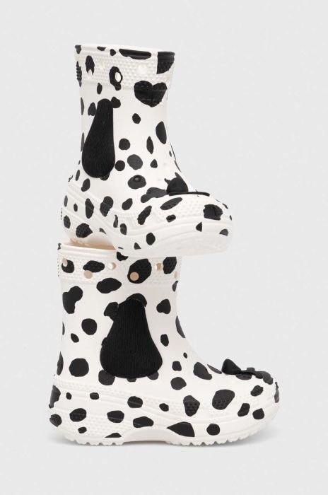 Дитячі гумові чоботи Crocs колір білий Дитячі гумові чоботи Crocs колір білий