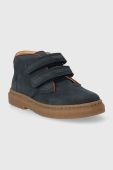 Дитячі замшеві туфлі Pom D'api TRIX EASY колір синій (3569990)