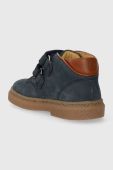Дитячі замшеві туфлі Pom D'api TRIX EASY колір синій (3569990)