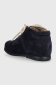 Дитячі замшеві туфлі Pom D'api колір синій (3493204)