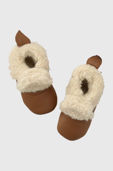 Дитячі тапочки Shoo Pom колір коричневий Дитячі тапочки Shoo Pom колір коричневий