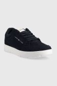 Замшеві кросівки Tommy Hilfiger TH BASKET CORE SUEDE колір синій FM0FM04694