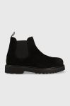 Замшеві черевики Tommy Jeans TJM CHELSEA HIGH BOOT чоловічі колір чорний EM0EM01205