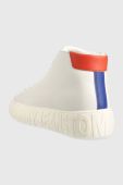 Шкіряні кеди Tommy Jeans TJM OUTSOLE MID CUT чоловічі колір білий EM0EM01218 Шкіряні кеди Tommy Jeans TJM OUTSOLE MID CUT чоловічі колір білий EM0EM01218