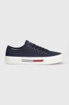 Кеди Tommy Jeans CANVAS SNEAKER чоловічі колір синій EM0EM01299 Кеди Tommy Jeans CANVAS SNEAKER чоловічі колір синій EM0EM01299