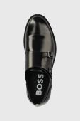 Шкіряні туфлі BOSS Saul чоловічі колір чорний 50496067 Шкіряні туфлі BOSS Saul чоловічі колір чорний 50496067