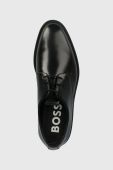 Шкіряні туфлі BOSS Larry чоловічі колір чорний 50498219 Шкіряні туфлі BOSS Larry чоловічі колір чорний 50498219