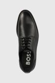 Шкіряні туфлі BOSS Larry чоловічі колір чорний 50498833 Шкіряні туфлі BOSS Larry чоловічі колір чорний 50498833