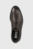 Шкіряні туфлі BOSS Larry чоловічі колір коричневий 50498833