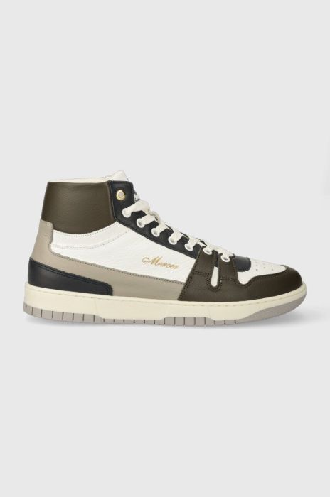 Шкіряні кросівки Mercer Amsterdam The Brooklyn High колір зелений ME233014