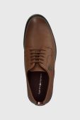 Шкіряні туфлі Tommy Hilfiger COMFORT CLEATED THERMO LTH SHOE чоловічі колір коричневий FM0FM04647 Шкіряні туфлі Tommy Hilfiger COMFORT CLEATED THERMO LTH SHOE чоловічі колір коричневий FM0FM04647