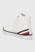 Шкіряні кеди Tommy Hilfiger TH HI VULC CORE LTH чоловічі колір білий FM0FM04816 Шкіряні кеди Tommy Hilfiger TH HI VULC CORE LTH чоловічі колір білий FM0FM04816