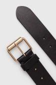Шкіряний ремінь AllSaints жіночий колір чорний (3686492)