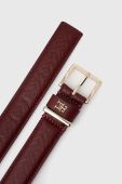 Шкіряний ремінь Tommy Hilfiger жіночий колір бордовий (3462950) Шкіряний ремінь Tommy Hilfiger жіночий колір бордовий (3462950)