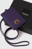 Шкіряний чохол на банківські карти Pinko колір фіолетовий (3430434)