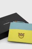 Шкіряний гаманець Pinko жіночий колір жовтий (3430436)