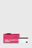 Гаманець Karl Lagerfeld Jeans жіночий колір рожевий (3538232)