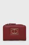 Шкіряний гаманець Twinset жіночий колір бордовий (3578193)
