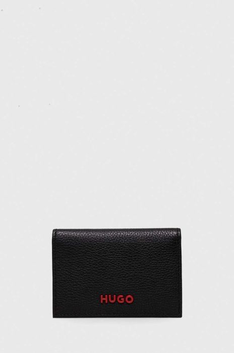Шкіряний чохол на банківські карти HUGO колір чорний (3564459) Шкіряний чохол на банківські карти HUGO колір чорний (3564459)
