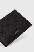 Шкіряний чохол на банківські карти BOSS колір чорний (3482418) Шкіряний чохол на банківські карти BOSS колір чорний (3482418)