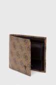 Шкіряний гаманець Guess чоловічий колір бежевий (3618354) Шкіряний гаманець Guess чоловічий колір бежевий (3618354)