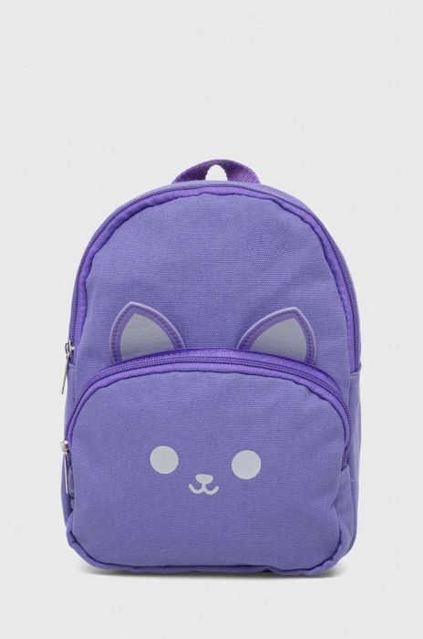 Дитячий рюкзак United Colors of Benetton колір фіолетовий малий з принтом Дитячий рюкзак United Colors of Benetton колір фіолетовий малий з принтом