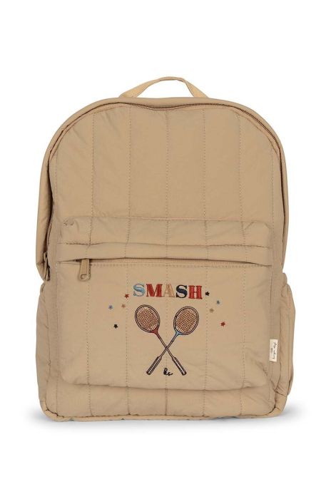 Дитячий рюкзак Konges Sl?jd колір бежевий великий з аплікацією Дитячий рюкзак Konges Sl?jd колір бежевий великий з аплікацією