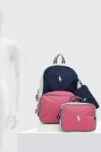 Дитячий рюкзак Polo Ralph Lauren колір рожевий великий візерунок Дитячий рюкзак Polo Ralph Lauren колір рожевий великий візерунок