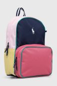 Дитячий рюкзак Polo Ralph Lauren колір рожевий великий візерунок Дитячий рюкзак Polo Ralph Lauren колір рожевий великий візерунок