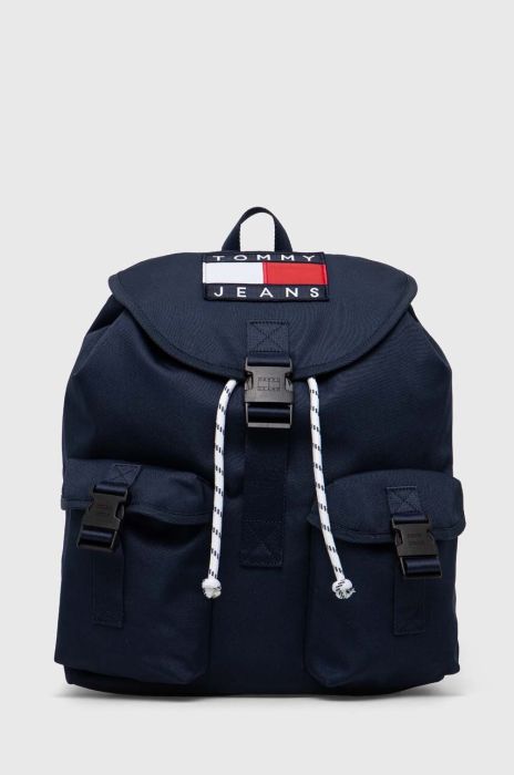 Рюкзак Tommy Jeans чоловічий колір синій великий з аплікацією Рюкзак Tommy Jeans чоловічий колір синій великий з аплікацією