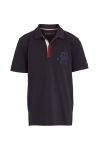 Дитяче бавовняне поло Tommy Hilfiger колір синій з аплікацією Дитяче бавовняне поло Tommy Hilfiger колір синій з аплікацією