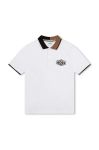 Дитяче бавовняне поло BOSS колір білий з аплікацією (3446970) Дитяче бавовняне поло BOSS колір білий з аплікацією (3446970)