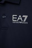 Дитяче поло EA7 Emporio Armani колір синій з принтом Дитяче поло EA7 Emporio Armani колір синій з принтом