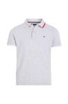 Дитяче бавовняне поло Tommy Hilfiger колір сірий однотонний (3529061) Дитяче бавовняне поло Tommy Hilfiger колір сірий однотонний (3529061)