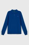 Дитячий бавовняний лонгслів United Colors of Benetton однотонний колір блакитний (3463065) Дитячий бавовняний лонгслів United Colors of Benetton однотонний колір блакитний (3463065)