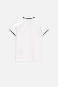 Дитяче бавовняне поло Coccodrillo колір білий однотонний Дитяче бавовняне поло Coccodrillo колір білий однотонний