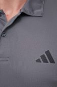 Поло для тренувань adidas Performance Train Essentials колір сірий однотонне