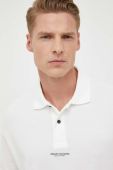 Бавовняне поло Armani Exchange колір бежевий з принтом