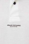 Бавовняне поло Armani Exchange колір бежевий з принтом