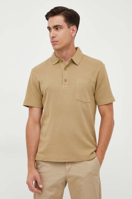 Бавовняне поло United Colors of Benetton колір зелений однотонний (3467243) Бавовняне поло United Colors of Benetton колір зелений однотонний (3467243)