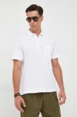 Бавовняне поло United Colors of Benetton колір білий однотонний (3463116) Бавовняне поло United Colors of Benetton колір білий однотонний (3463116)