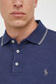 Бавовняний лонгслів Polo Ralph Lauren колір синій однотонний (3430510)