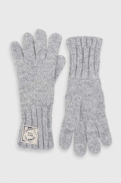 Рукавички Pepe Jeans жіночі колір сірий Рукавички Pepe Jeans жіночі колір сірий