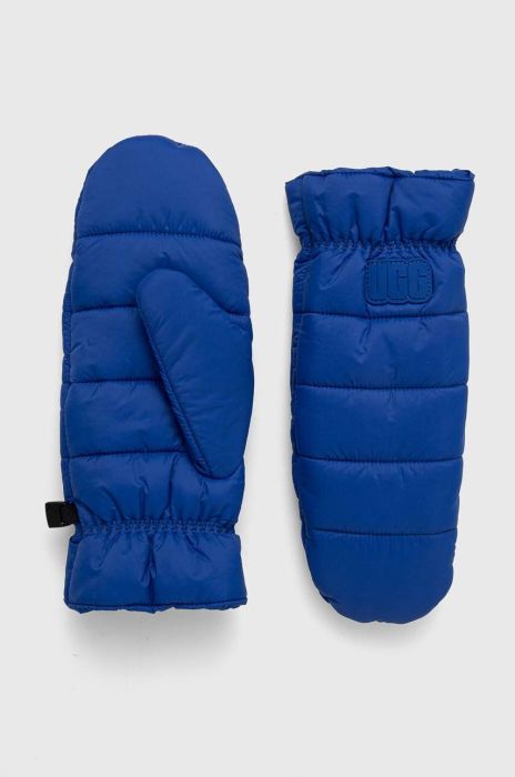 Рукавички UGG жіночі колір блакитний Рукавички UGG жіночі колір блакитний